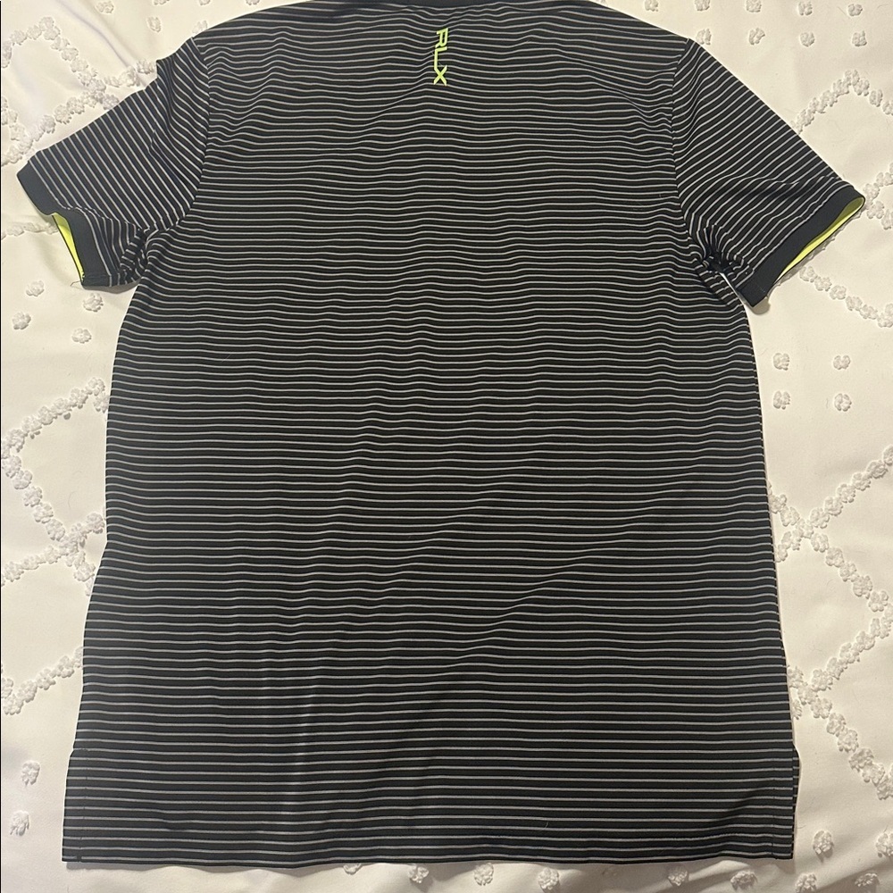 Ralph Lauren RLX men’s polo shirt size medium as new condition black striped. - Picture 6 of 9